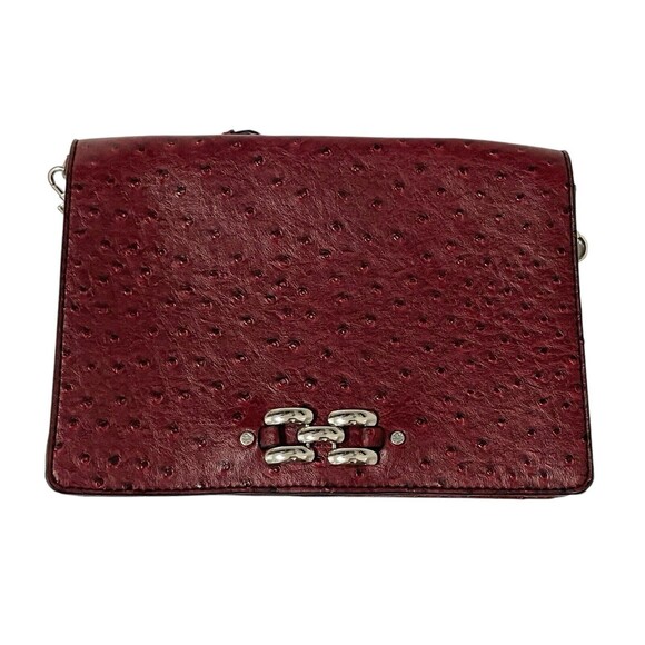 Red Vegan Leather Purse W / Leopard Interior Print Dana Buchman NWOT - Picture 1 of 11